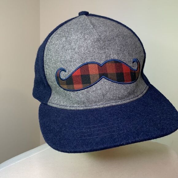 “On hold”. COPY - EUC Wool Blend Mustash Baseball Hat Cap - Picture 2 of 10